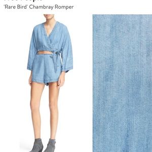Free people Rare bird chambray romper